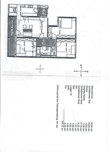 München-Neuhausen, 4 Zimmer Wohnung – Grundriss der Wohnung