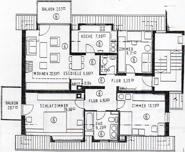 شقة ميزونيت أحلام من 5.5 غرف مع إطلالة على البحيرة في كونستانس-ليتسلشتتن – Grundriss 2.OG