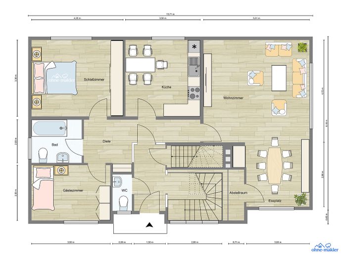 vielseitig verwendbares Zweifamilienwohnhaus im anerkannten Naturschutzgebiet – EG, ZFWH 59519 Möhnesee