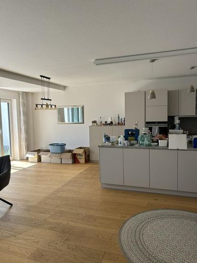Wunderschöne Wohnung mit Garten in ruhiger Lage – Offene Küche und Essbereich