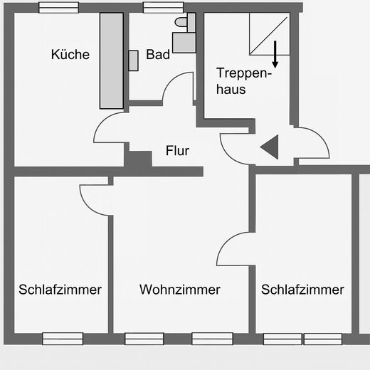 Gemoderniseerd 3-kamerappartement in een oud gebouw met echt houten parket & nieuwe inbouwkeuken – Fürth binnenstad – Foto 8