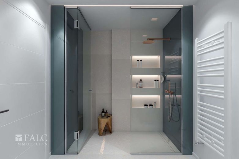 Hier oben beginnt Entspannung - moderne Dachwohnung mit Galerie – Badezimmer 2