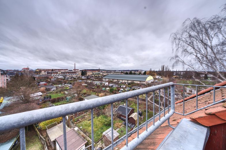 Lutherstraße: 2-Zimmer-Maisonette, fugenloses Bad, tolle Aussicht, Nobilia EBK – Ausblick