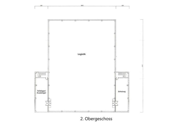 Grundriss Logistik zweiter Sto