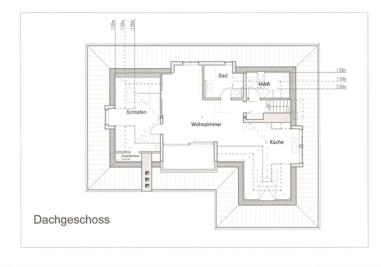 Exklusive Dachgeschosswohnung mit 2 Zimmern sowie Loggia in bevorzugter Lage von Plön – Grundriss