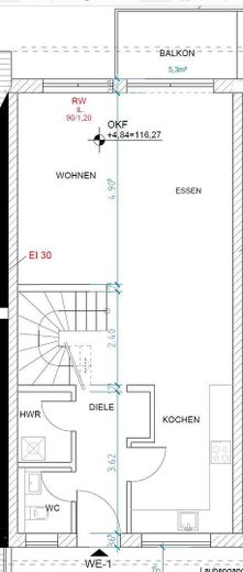 Moderne 3-Zimmer-Wohnung mit 106 m² – hochwertiger Neubau in Troisdorf-Altenrath – Grundriss OG