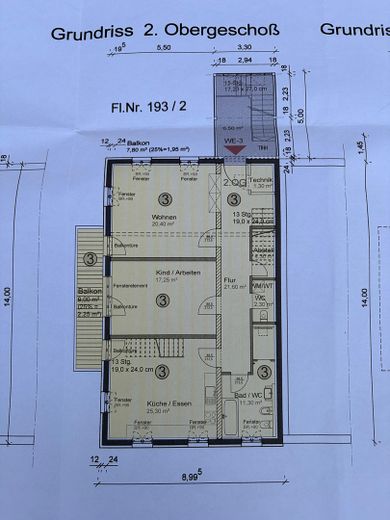 Wunderschöne, helle Galeriewohnung 4-Zimmer – Grundriss 2.OG