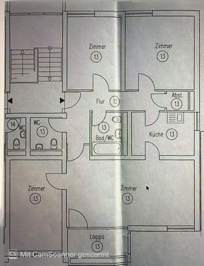 Königstein. Attraktive 4-Zimmerwohnung in Laufnähe zur Innenstadt – Grundriss