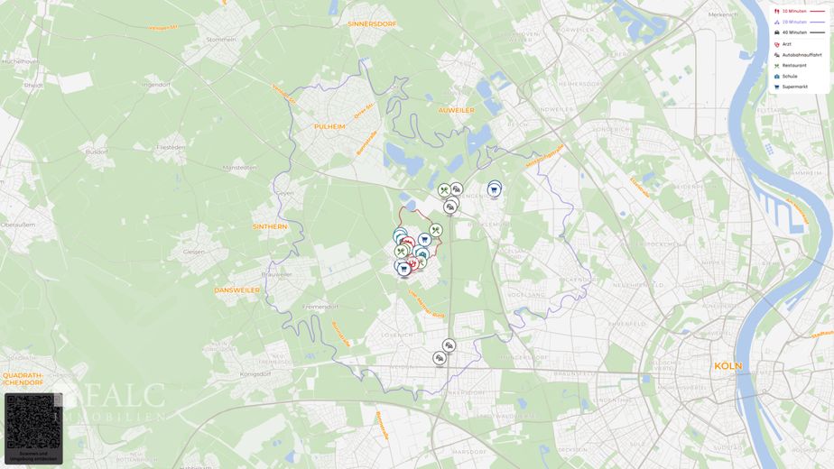 Appartamento condominiale di 2 locali affittato con giardino e garage a Köln-Widdersdorf – Lageplan