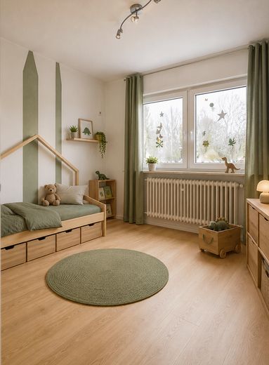 Plenty of space for the whole family – renovated terraced house, available for immediate occupancy & commission-free – Kinderzimmer DG