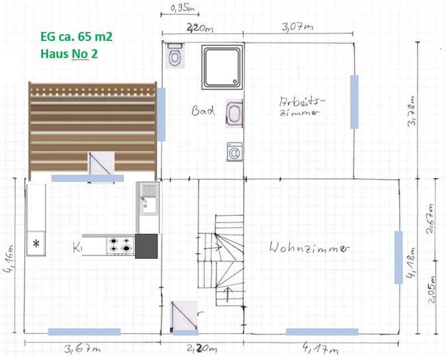 Appartement de 130 m2, 5 pièces, maison avec jardin dans un quartier de Ranstadt – Photo 24