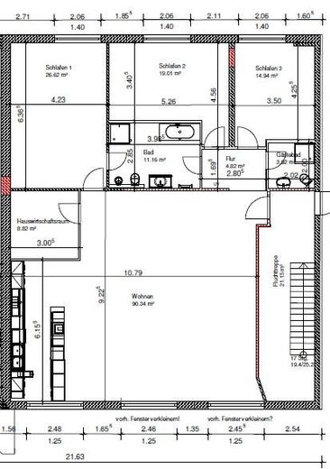 Özel atmosfere sahip loft daire, 4O+M,BD,Balkon – Grundriss 1.OG