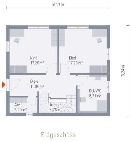Einzigartige Chance: Ein besonderes Haus mit viel Raum unverbaubare Aussichten in Top Lage – EG_Grundriss_Haus am Berg_Einfamilienhaus