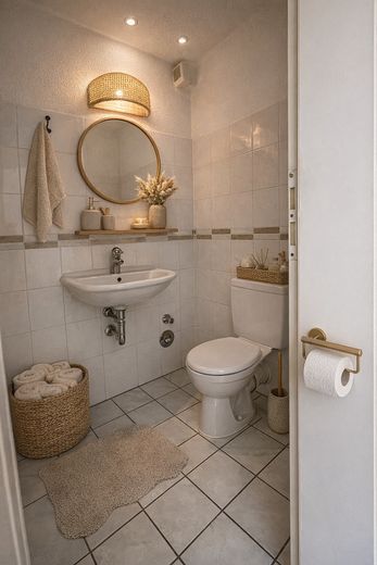 Helle, renovierte 4-Zimmerwohnung mit großer Dachterrasse und außergewöhnlichem Raumangebot – Gäste-WC