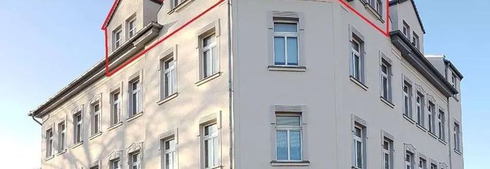 Helle 2-Zimmer Dachgeschosswohnung in Leipzig-Wiederitzsch – Außenansicht