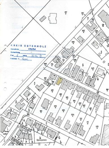 Provisionsfrei! Charmantes Einfamilienhaus in ruhiger Sackgasse im Herzen von Lilienthal – Lageplan