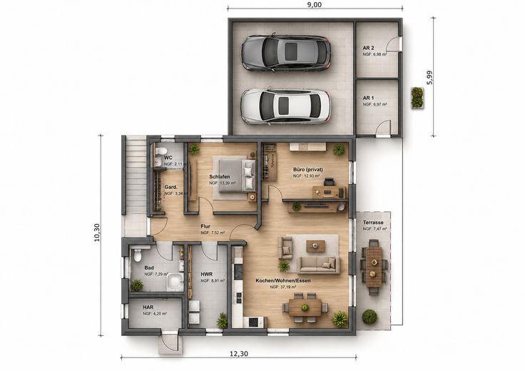 Barrierefreie EG Neubauwohnung im Zweifamilienhaus – Wohnen wie im Bungalow – फोटो 12