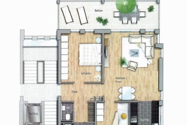 Moderne, Zentrumsnahe 3 Zimmer NB Wohnung mit großem Balkon