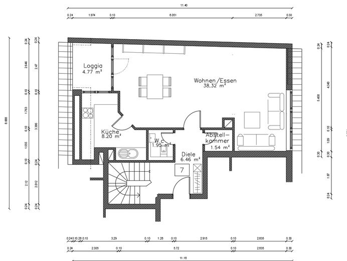 3-Zi-Maisonette, 106 m² 🏔️ Schwarzwaldblick, neue Küche, frisch renoviert, 2 TG – unten: Wohnzimmer, Küche