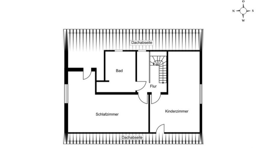 Einfamilienhaus Freistehend - großräumig saniert – Grundriss DG