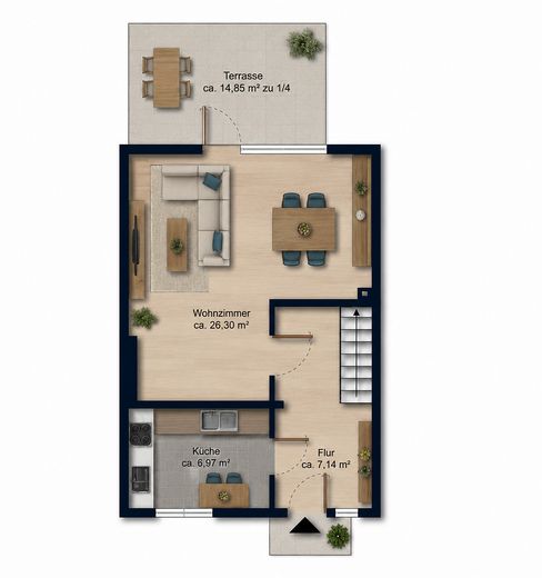 Frisch renoviertes Familienglück mit 5 Zimmern und Garten in Bremen-Vegesack – Erdgeschoss