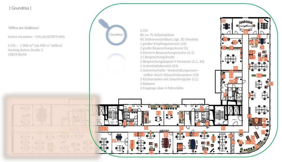 Sofort einziehen - SÜDKREUZ - Office 1.000m² (ab 400m² teilbar) - VOLLAUSSTATTUNG – Foto 15