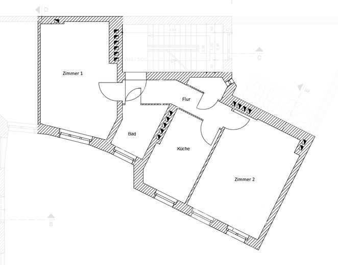 Stanza in appartamento condiviso in affitto a Charlottenburg – Grundriss