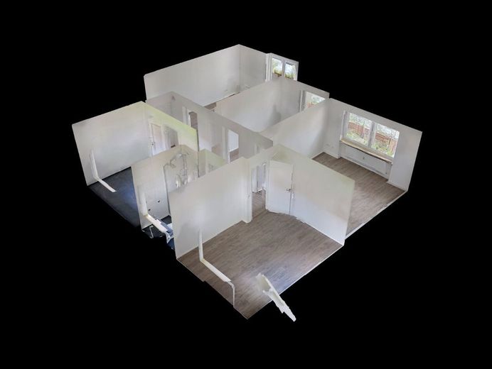** FULLY RENOVATED, modern 4-room TERRACE APARTMENT in Roding ** – 3D-Ansicht Grundriss