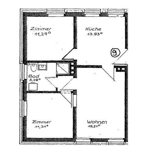 Appartamento ristrutturato di 3 locali nel quartiere dei musicisti di Lemgo – Grundriss