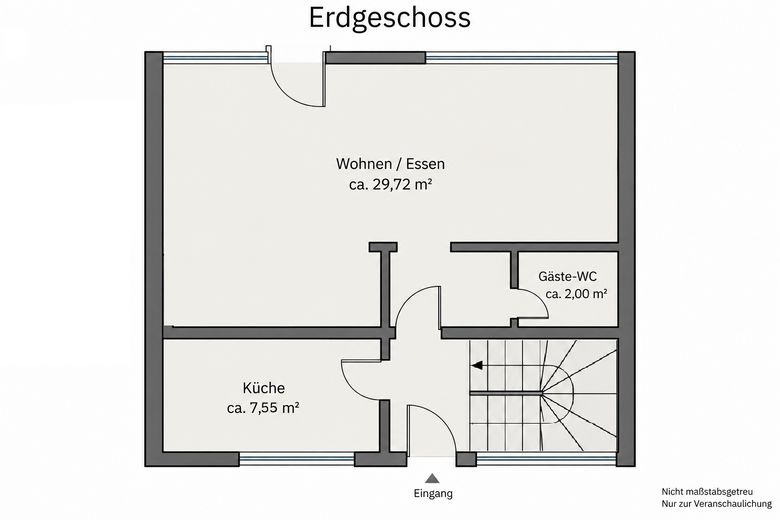 Modernisiertes Reihenhaus in Hiesfeld – nahe Rotbachsee, Garten, Garage & neues Dach aus 2023 – Erdgeschoss
