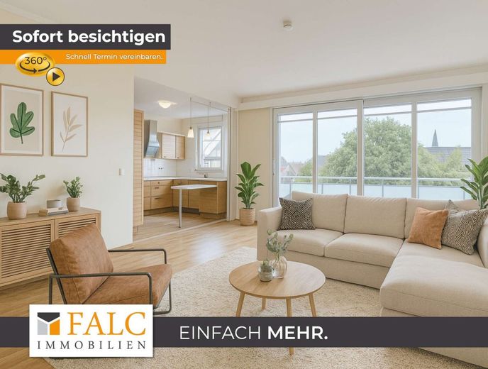 Viel Platz, viel Komfort - Gepflegte Maisonette-Wohnung samt Klimanlage im Herzen von Troisdorf! – Wohnzimmer gestaged