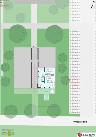 Flexible Gewerbe-/Wohneinheit mit Schaufenster &amp; Stellplätzen - ruhig &amp; citynah bei Berlin – Grundriss_Variante_Buero_Erdgeschoss mit Lage