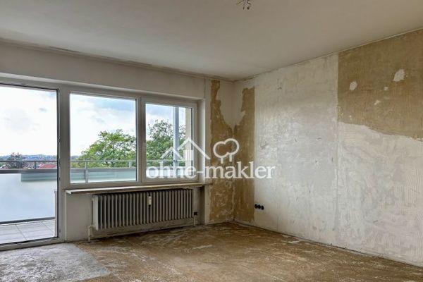 Energetisch saniert - 2-Zimmer-Whg. mit großem Balkon / Umbau in 3-Zimmer-Whg. möglich