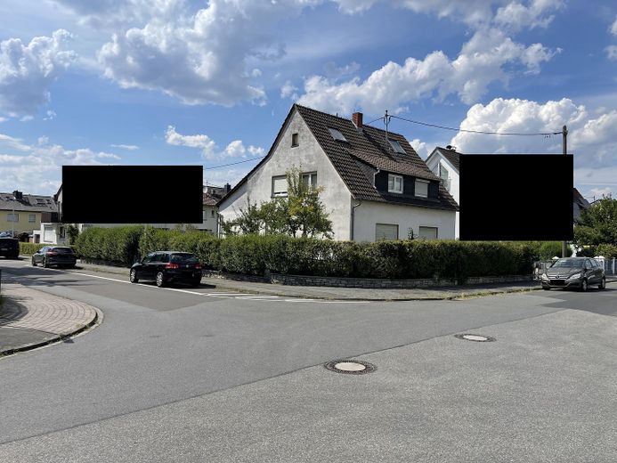 Exklusives Eckgrundstück mit hohem Entwicklungspotenzial in Egelsbach – Ansicht von Südosten