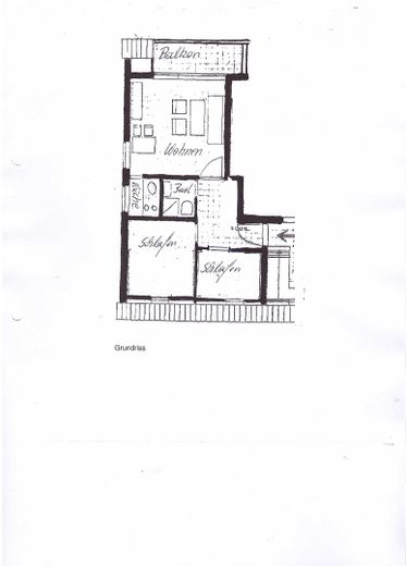 2,5 habitaciones alquiladas SIN CORREDOR Büsum (cerca de Familienlagune)para inversores – Grundriss