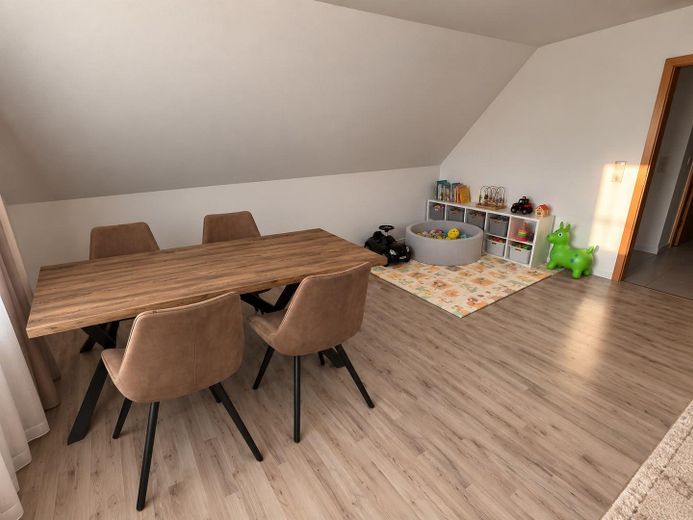 Seltene Gelegenheit in Holtorf: Großzügiges Zweifamilienhaus mit Terrasse und Garage – Wohnzimmer Dachgeschoß