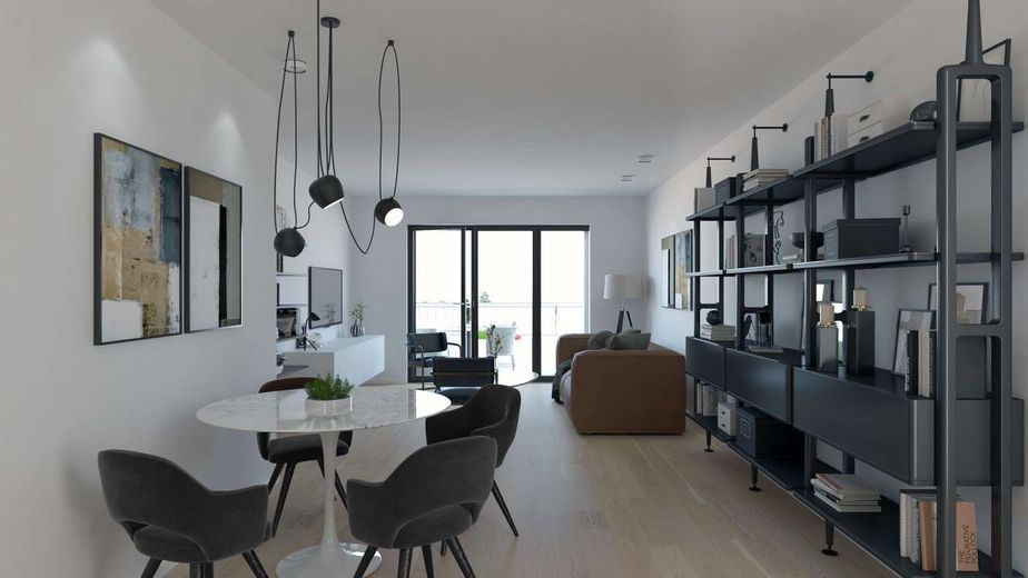 Neues Zuhause, neues Glück: Moderne 4-Zimmer-Wohnung – Wohnzimmer