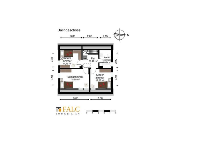 Kernsanierte Immobilie mit stabilem Mietertrag - FALC Immobilien Heilbronn – Dachgeschoss