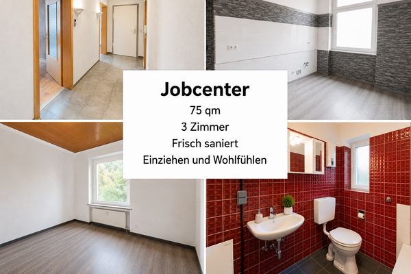 Jobcenter – جوب سنتر – Джобцентер – deine neue Wohnung ist fertig!