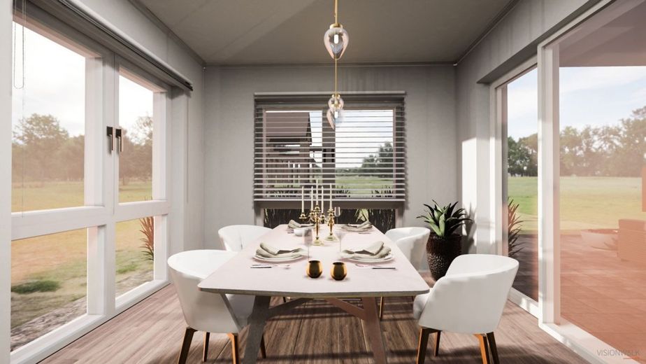 EINFAMILIENHAUS IM HAMPTON-STIL &amp; SEEANWESEN – Ansicht Esszimmer