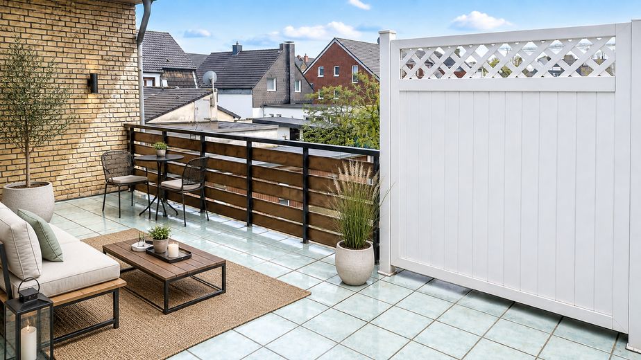 7-Zimmer-Wohnung mit eigenem Eingang, Kamin, Terrasse in Bottrop-Fuhlenbrock – Terasse Beispiel