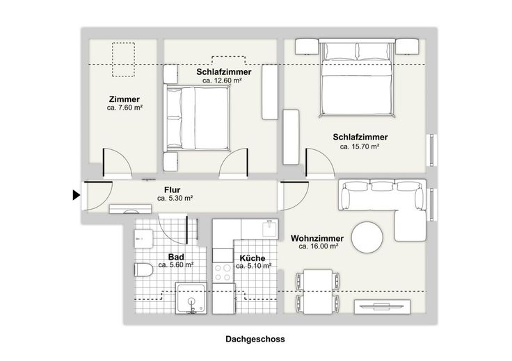Zentral gelegene Eigentumswohnung in Siegen – Grundriss