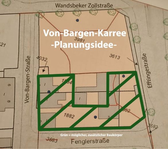 Gewerbe-, Micro-Appartments, Pflegeheim -auch schlüsselfertig in Wandsbek: von-Bargen-Karree (MU – Von-Bargen_Fenglerstraße