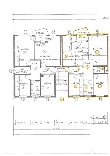 Appartement rénové lumineux de 3 pièces avec balcon à Pfullendorf – 2D Grundriss Whg. Nr. 6