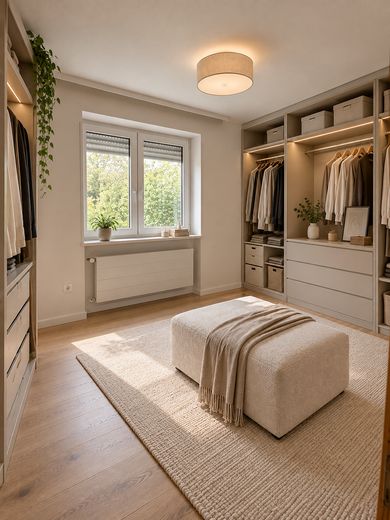 Bungalow indipendente su 669 m² · posizione ai margini del ruscello e dei campi · potenziale eccezionale! – Ankleidezimmer