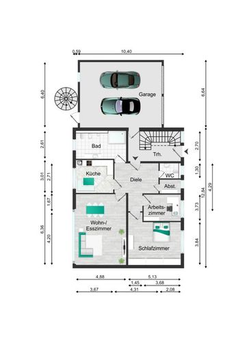 2-FH mit sep. Wohnbereich Energieklasse A - Photovoltaik und Solaranlage - Traumhaft schöne Lage! – OG mit Dachterrasse