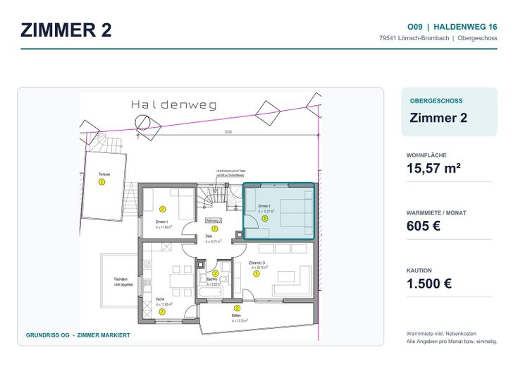 Neugründung 6er-WG Lörrach mit Balkon & Terrasse – Flyer Zimmer2