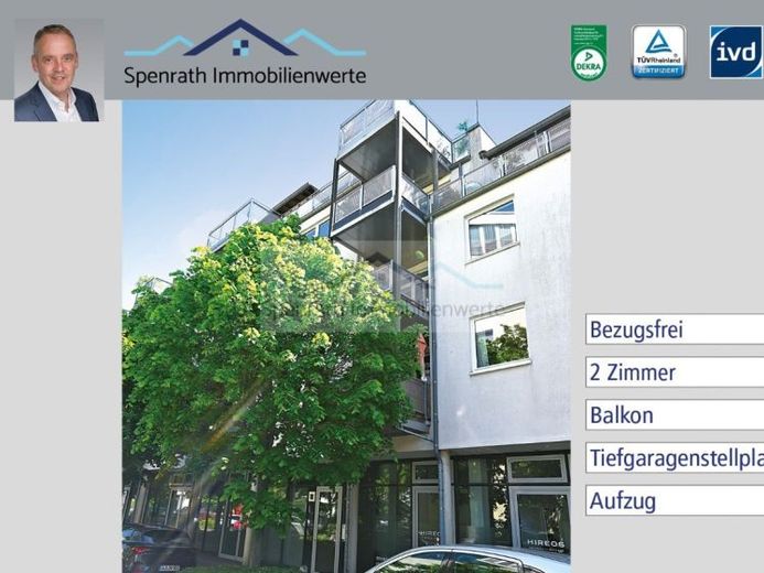 Attraktive 2-Zimmer-Eigentumswohnung mit großem Balkon und Tiefgaragenstellplatz – Foto 1