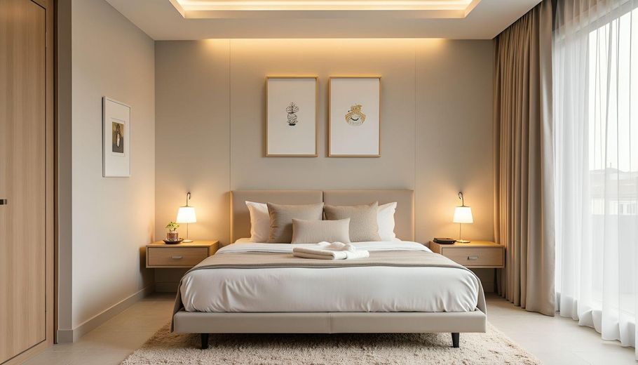 Wohnen über den Dingen – exklusives Penthouse mit Dachterrasse und traumhaftem Waldblick – Beispiel Schlafzimmer