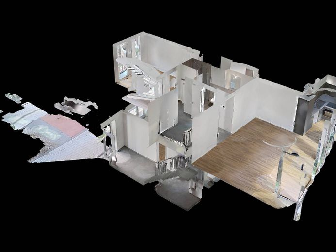 Modernes Wohnen auf zwei Ebenen: Stilvolle Maisonette-Wohnung mit eigenem Garten in Rissen – 3D-Ansicht Grundriss